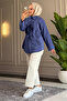 6535 - Stylish Comfortable Ruffle Detailed Woven Peach Fabric Women's Shirt - 5
