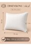 2PC 100% Goose Feather Pillow with Double Piping 50x70x3 cm | 233 TC Cotton Shell | Premium Cotton Comfort with Plush Filling, 1300g - 8