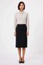 Women's Midi Length Pencil Cut Slit Regular Waist Scuba Crepe Knitted Skirt Lined Comfortable Daily Casual - 4