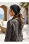 Women's Black Triangle Tie-Up Mesh Cap and Pareo Hsr2151 - 2