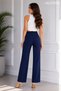 Ribbed Wide-Leg Seam Detailed Palazzo Women’s Pants - 4