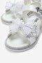 Children's Bow Tie Sandals White - 3