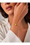 Gold Color Brass Four-Leaf Clover Model Women's Bracelet - 2