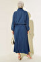 Women's Pleated Skirted Linen Double Suit - 3