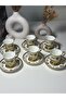 Gold Plated 6-Person Turkish Coffee Cup Set with Stand - 2