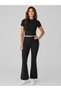 Women's Spanish Flare Leggings Set Short Sleeve Crop Blouse Stretchy 2 Piece Set