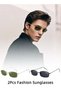 2 Pack Vintage Narrow Rectangle Sunglasses UV400 Protection Trendy Eyewear for Men Women Outdoor Party Street Photography Black Grey and Gold Green - 2