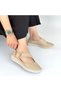 Cower Beige Leather Ballerina Shoes - 4