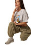 Elastic Waist Loose Cut Flowy Summer Balloon Pants Khaki - C912 - 5