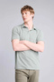 X2594Azgn1217 Green Slim Fit Polo Collar Short Sleeve Polo T-Shirt - 3