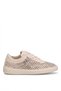 Elit Zyn4225 Women's Genuine Leather Stoned Casual Shoes Beige - 2