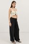 Black Lace-Up Balloon Women's Trousers - 3