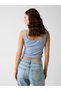 Sleeveless Nina Knitwear Women's Blue Blouse W6Yr15Z0956-A70Q - 3