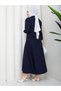 Women's Pocket Detailed Zippered Jacket and Skirt Islamic Clothing Two-Piece Set - 6