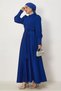 Belted Satin Crepe Dress 46679