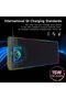 RGB Gaming Mouse Pad Large Extended Mat with Wireless Charging, Waterproof LED Desk Pad - 3
