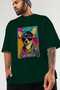 For Dog Lovers 37 Front Dog Printed Green Oversize T-Shirt 100% Cotton Unisex Dog Lover Premium Design - 3