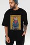 For the Love of Dogs 64 Front Dog Print Black Oversize T-Shirt 100% Cotton Unisex Dog Lover Premium Design - 7