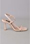 Seç 8569 Strappy Heel Shoes (Heel Height: 9 cm) Beige