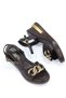 Bln 304 Gold Buckle Detailed High Sole Sandals - 3