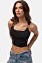 İts Basic Women's Accessory Detailed Crop Blouse - 3