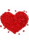 Red Color Rose Petal Shaped Confetti 1 Pack of 100 Pieces