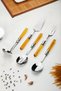 5 Piece Platinum Serving Set & Serving Presentation Set Amber (Skimmer / Colander / Spatula / Fork / Spoon) - 2