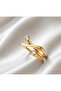Zircon Stone Steel Adjustable Ring Jeweler's Size 14 (Bijouterie Size Is 7) - 6