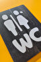 Wc Women's and Men's Direction Sign - Rebap - 3