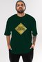 Body under Oversize Front Printed Green T-Shirt 100% Cotton Streetwear Premium Comfortable Fit - 2