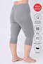 Women's 5-Pack Gray Plus Size Underwear Capri Tights (with Mesh) - 90% Cotton - 2
