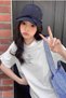 Women's Imagination Printed Crew Neck Oversize Casual Black White Navy Blue Beige Lilac T-Shirt