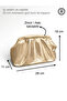 Metallic Yellow (Light Gold) Hidden Clutch Hand/Shoulder Bag - 3