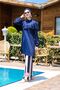 Full Covered Hijab Swimsuit Set Navy Blue 4 Pieces – M2012 - 6