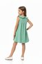 Girl's Regular Fit Baby Collar Buttoned Short Sleeve Dress 25049 - 5