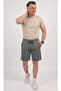 Men's Pique Fabric Double-Legged Relaxed Fit Summer Shorts - Smoked - 5