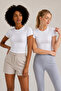 Women's Crew Neck Short Sleeve 2-Pack Basic T-Shirt - Cotton & Modal Stretch Fabric