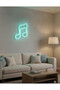 Buz Mavisi Müzik Notası LED Neon Tablo | Aydınlatmalı Müzik Temalı Duvar Dekoru - 3