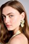 Women's Floral White Earrings H9962Axns