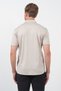 Beige Italian Collar Short Sleeve Pocketless Slim Fit Cotton Shirt 1004260158 - 5