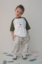 Colorful Sleeve T-Shirt Khaki