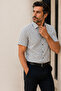 Men's Short Sleeve Shirt with Buttoned Collar and Pocket, Cotton, Summer Casual Fit