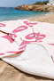 Motivational Written Yes You Can Pink Beach Towel - Minimalist Typographic Bath Beach Cover - 3