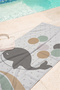 Children's Beach Towel with Whale Figure - Pastel Minimalist Unisex Quick-Drying Microfiber Towel - 6