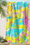 Tropical Sea Scenery Beach Towel - Bohemian Colorful Summer Themed Quick-Dry Microfiber Towel - 7