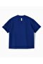 | Oversized Basic T-shirt in Cotton Royal Blue - 5