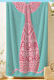 Mermaid Turquoise Pink Girls' Beach Towel - Tropical Summer Style Quick Dry Microfiber Towel - 6
