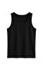 3 Pieces Black 100% Cotton Combed Cotton Classic Cut Men's Undershirt - Anti-Sweat Underwear - 6