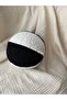 Handmade Double Color Plush Toy Ball - Soft Playmate (19 cm) Black - White - 2