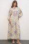 Women's Lilyum Fabric Long Hijab Dress 2593 - Powder